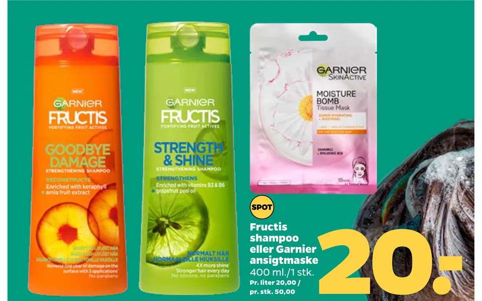 How to treat your unmanageable and demage hair with budget friendlly products Netto Fructis shampoo eller Garnier ansigtmaske 225933 large
