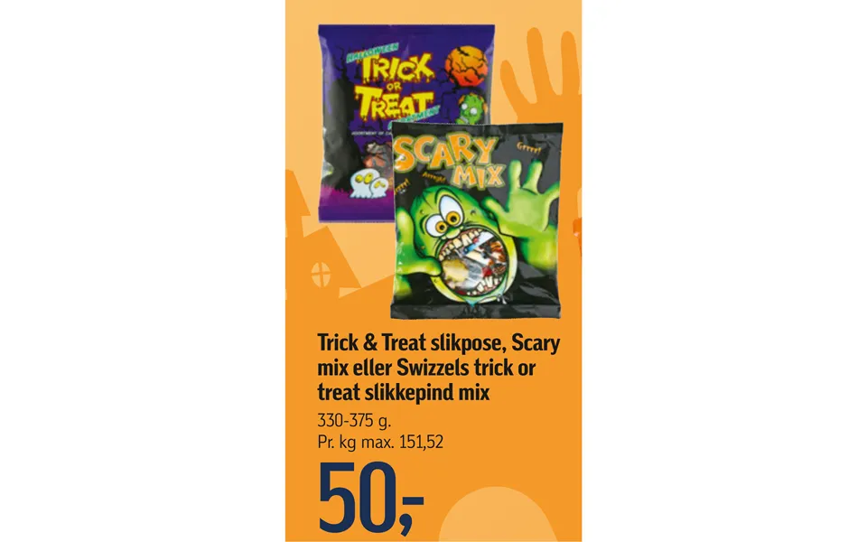 10 Halloween Gifts ideas for Friends Foetex Trick Treat slikpose Scary mix eller Swizzels trick or treat slikkepind