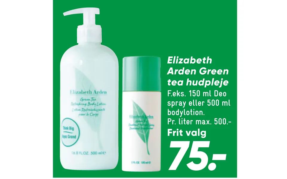 How to clean face from blackheads Bilka Elizabeth Arden Green tea hudpleje 3052611 large