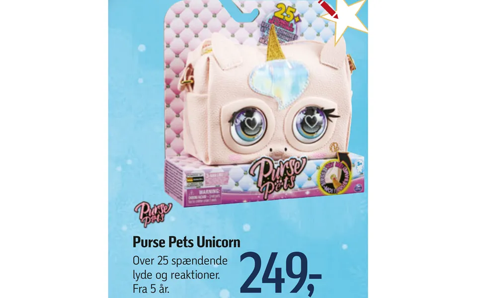 Hvad skal man give en pige til nytår? Foetex Purse Pets Unicorn 70638817 large