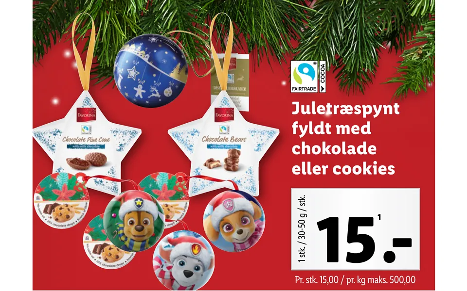Sweet gifts for New Year 2024 (45) Lidl Juletraespynt fyldt med chokolade eller cookies 48290069 large