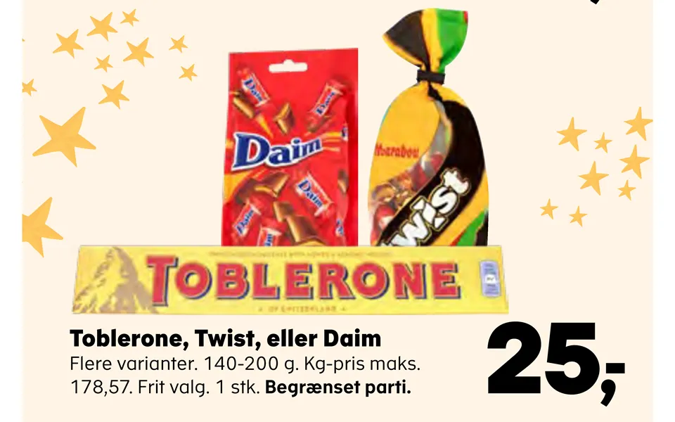 Sweet gifts for New Year 2024 (45) Superbrugsen Toblerone Twist eller Daim 39587483 large